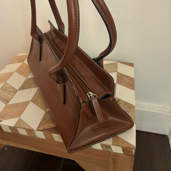 Vintage Tommy Hilfiger Brown Leather Shoulder Bag - Picture 7 of 8